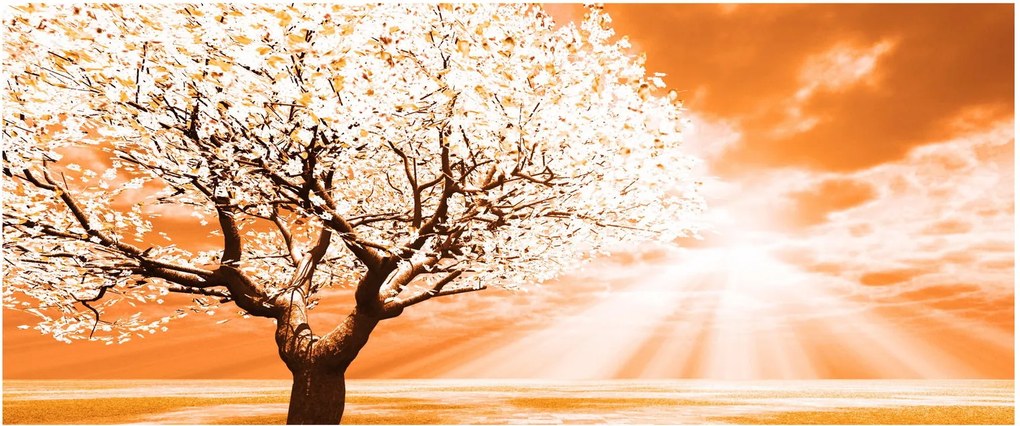 Narancssárga fa képe (120x50 cm)