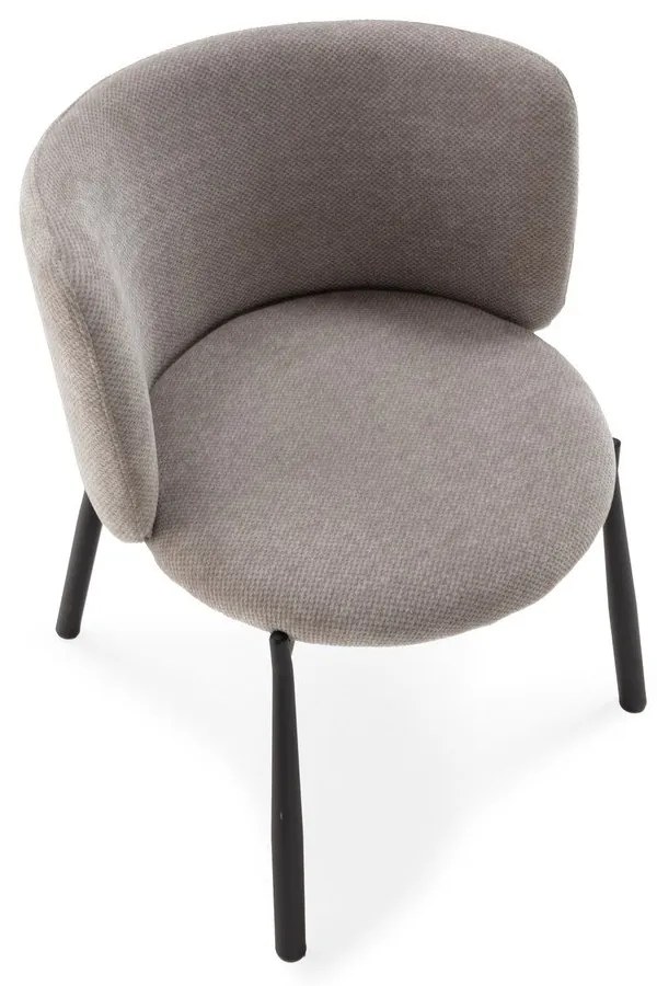 Szürke kárpitozott étkezőfotel szett 2 db-os Ginny – MOME