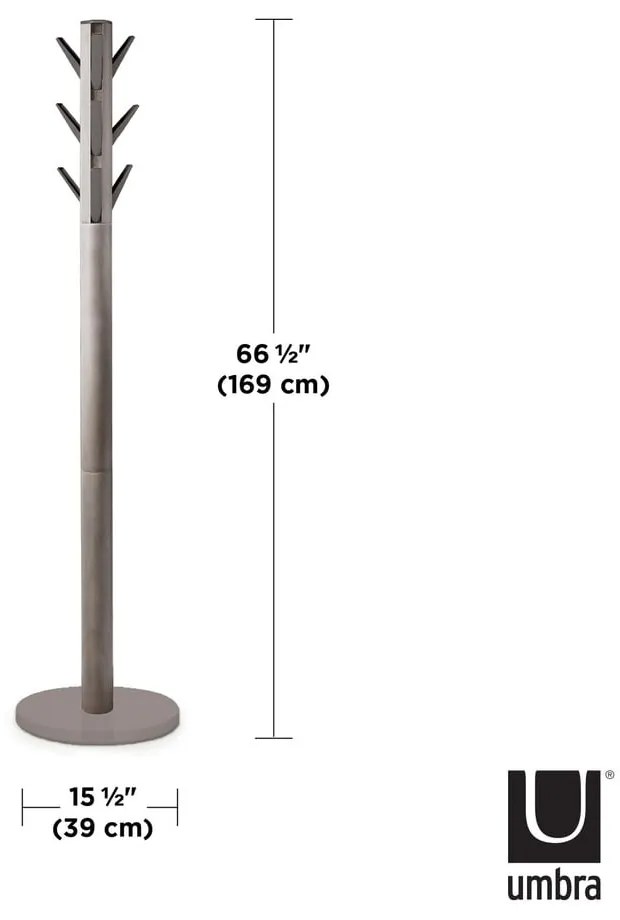 Szürke kaucsukfa fogas Flapper – Umbra