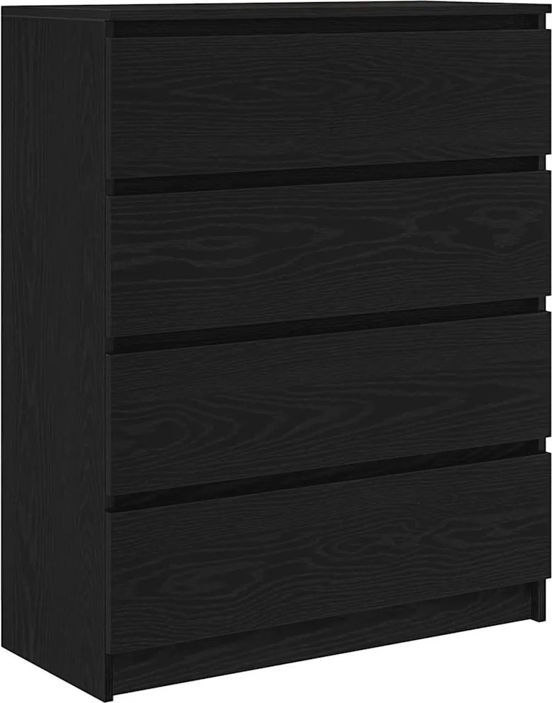 vidaXL fekete tölgy szerelt fa tálalószekrény 80x35x99 cm