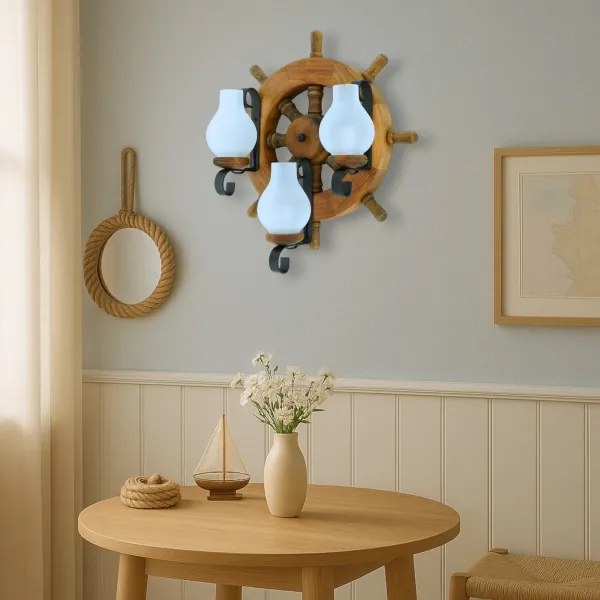 Brilagi - Fali lámpa TIMONA 3xE14/40W/230V bükkfa