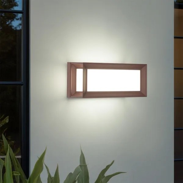 Brilagi - PARKER LED/12W/230V kültéri fali lámpa érzékelővel, barna, IP44