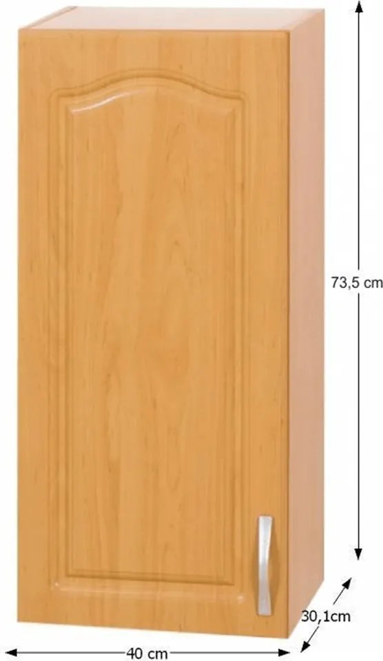 Felső konyhaszekrény, Éger, Balos, LORA MDF NEW KLASIK W40 / 735