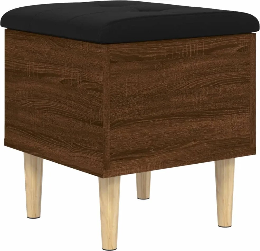 vidaXL barna tölgy színű szerelt fa tárolópad 42x42x46 cm