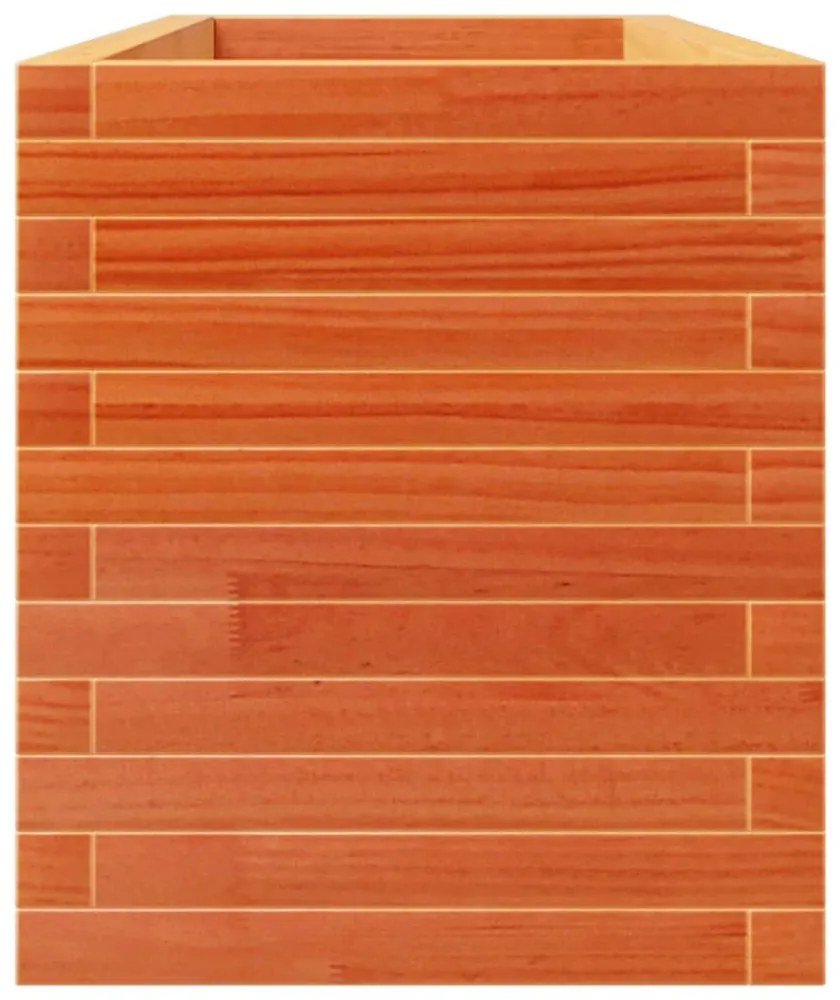 viaszbarna tömör fenyőfa kerti virágtartó 110 x 40 x 49,5 cm