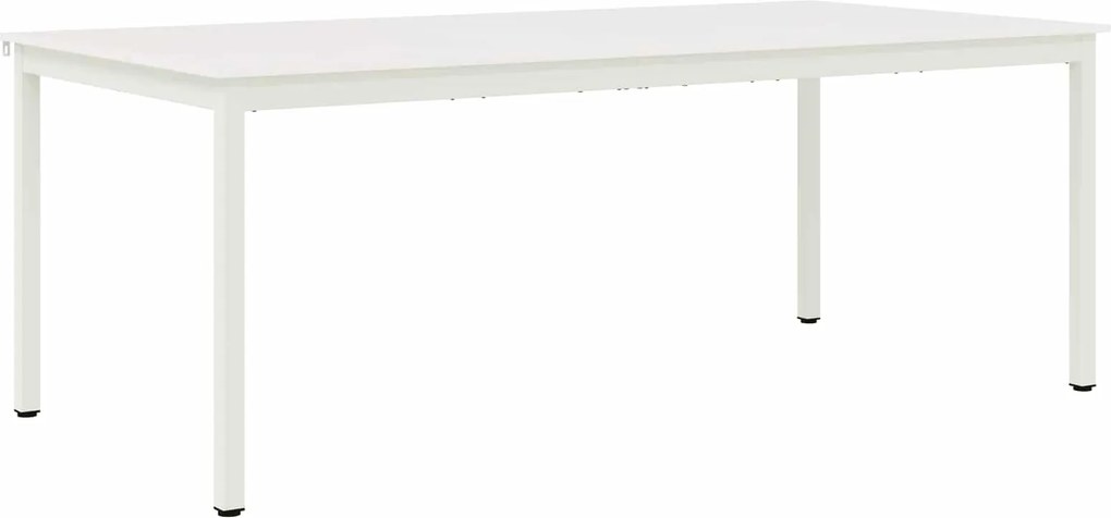 vidaXL Étkezőasztal Fehér 200 x 100 x 75 cm Tömör fenyőfa