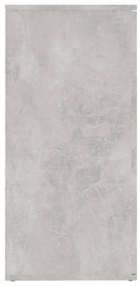 betonszürke szerelt fa tálalószekrény 160 x 36 x 75 cm