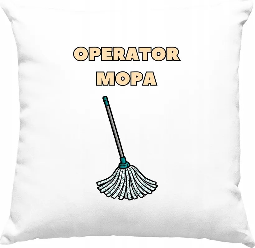 Felmosó párna Humoros fehér