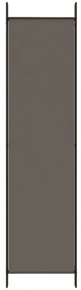 4 paneles antracitszürke szövet térelválasztó 200x200 cm