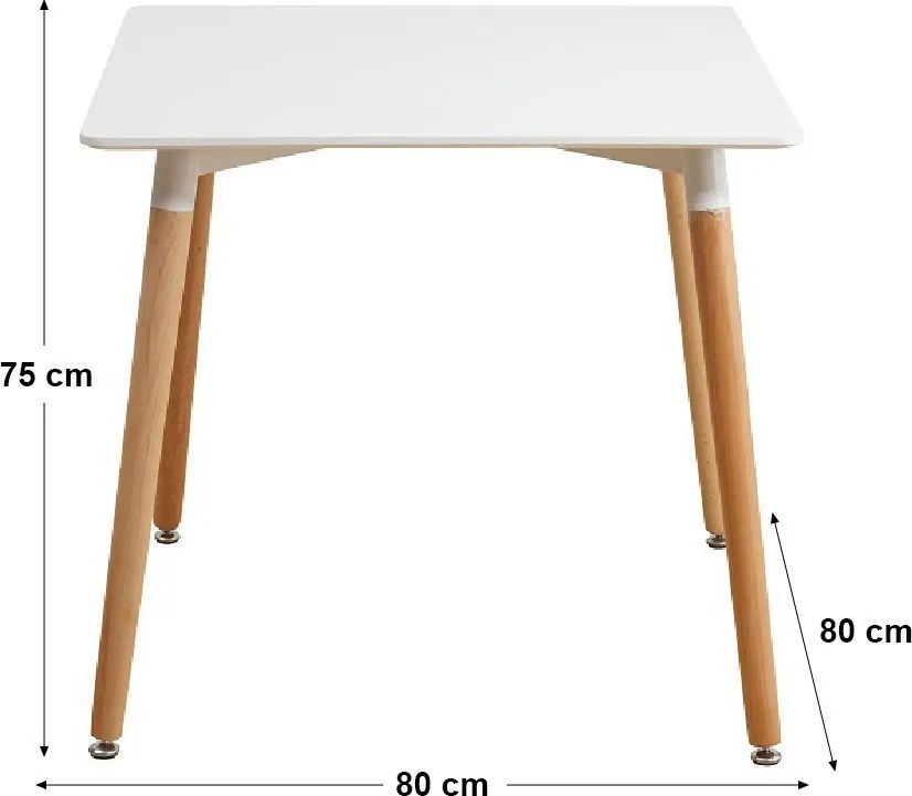DIDIER III NEW modern 80cm étkezőgarnitúra 4 étkezőszékkel N