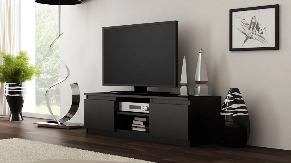 Aldabra RTV120 TV állvány, 120x36x40 cm, fekete
