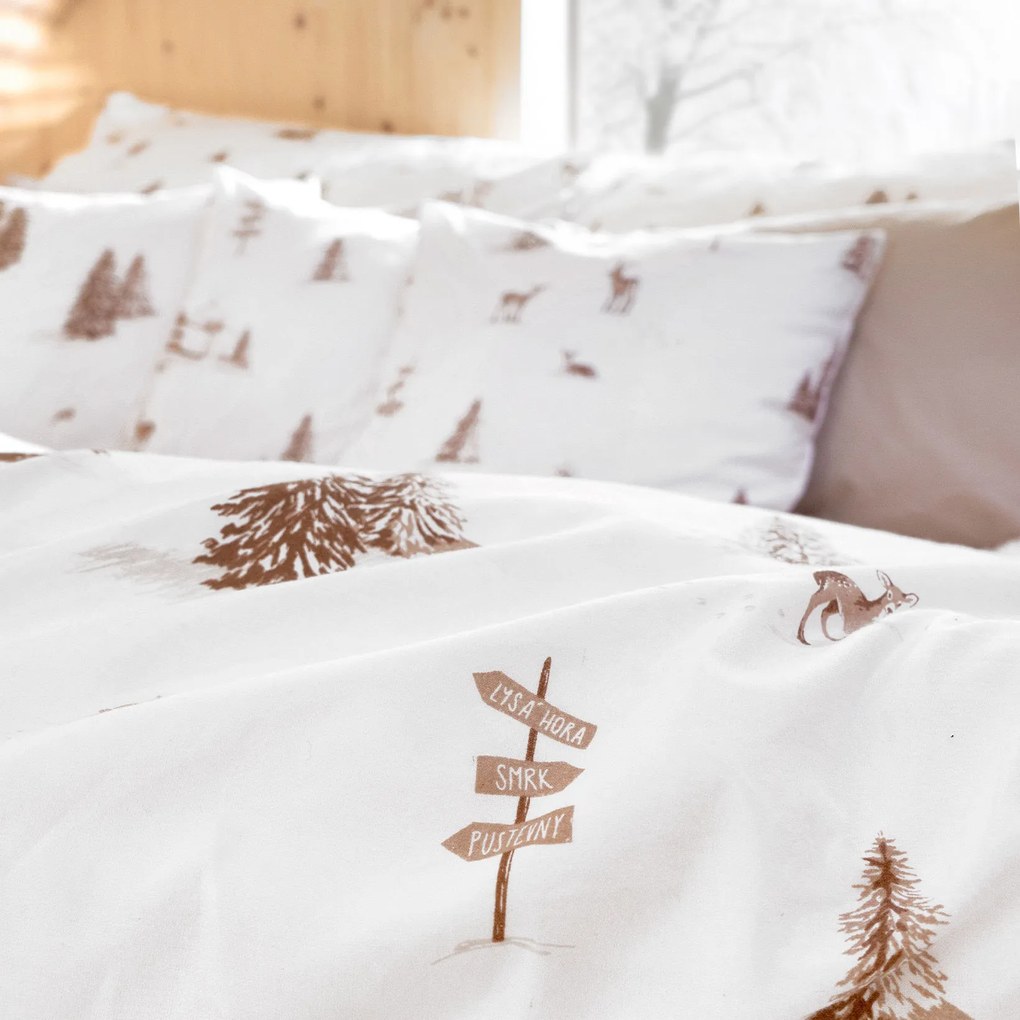 Goldea pamut ágyneműhuzat - hegyvidéki táj 220 x 200 és 2db 70 x 90 cm