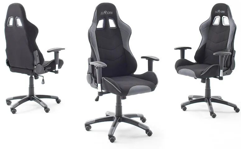 McRacing 2 forgószék szürke fekete