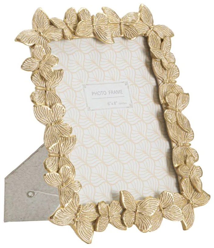 Fényképkeret farfalle glod 22,3x2,3x27,8 (belső fotó mérete 15x20)cm