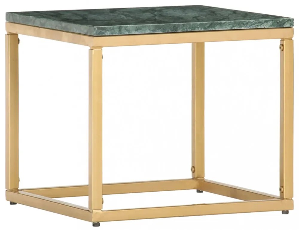 zöld márvány textúrájú valódi kő dohányzóasztal 40 x 40 x 35 cm