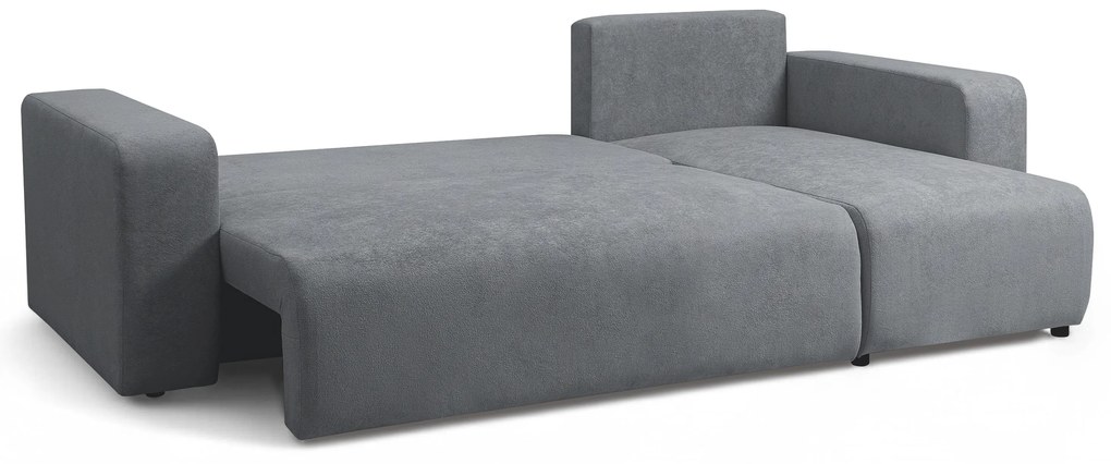 Avia Mini kinyitható sarokkanapé, univerzális állás - világosszürke Gerra 70 boucle