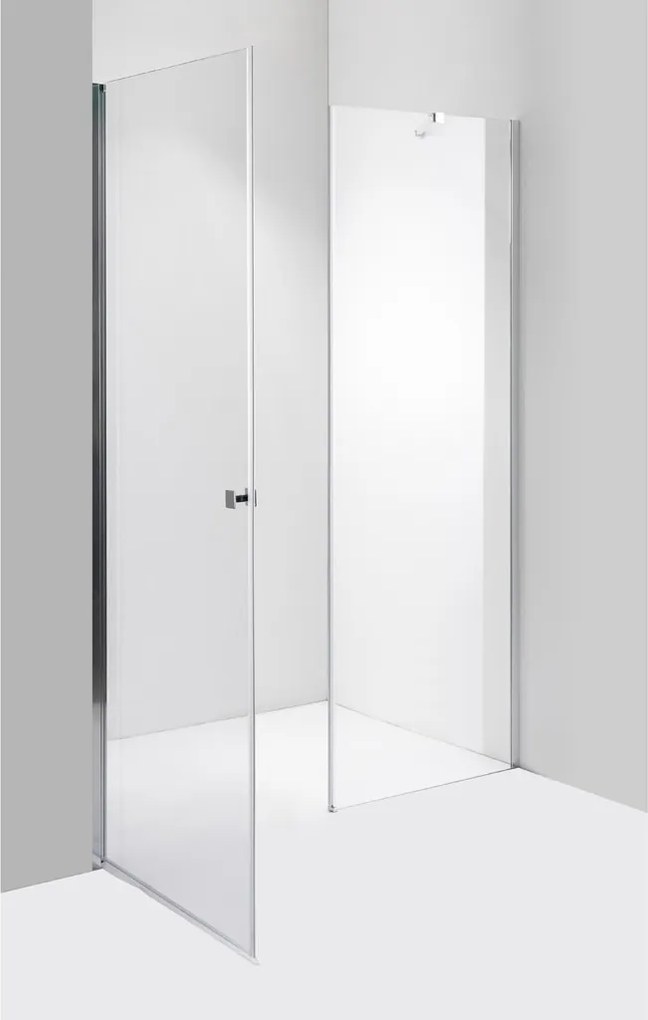 Stuxi Bari Fix 210 cm (90+120) széles nyíló zuhanyajtó fix fallal, 6 mm vízlepergető üveggel, króm profillal, 195 cm magas