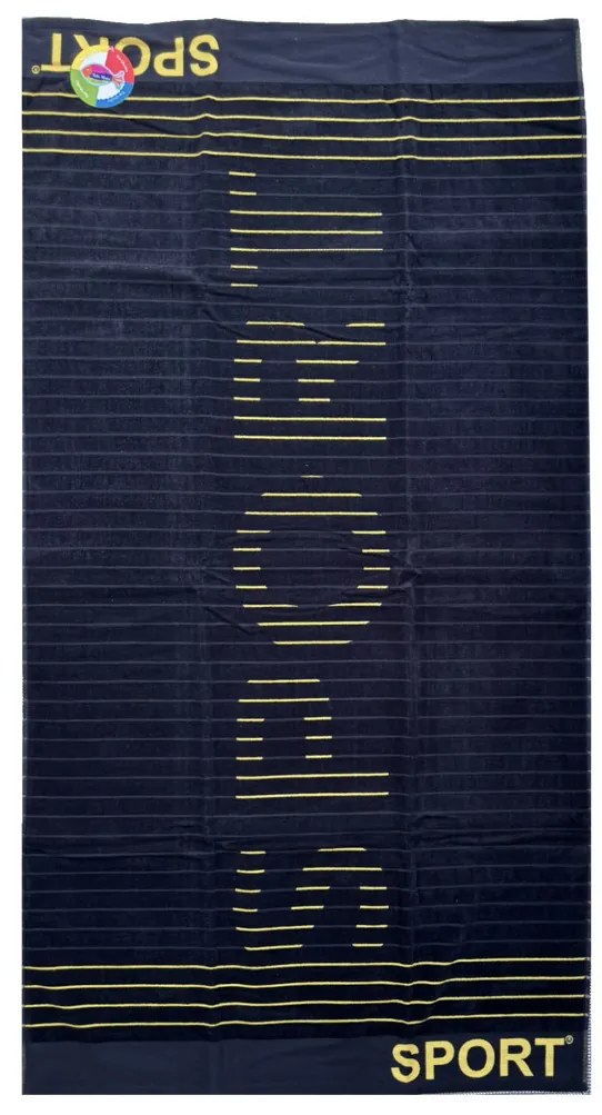 Sport Fekete-sárga strandtörölköző