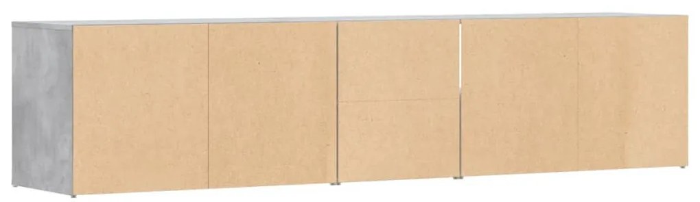betonszürke szerelt fa sarokszekrény 200 x 40 x 45 cm
