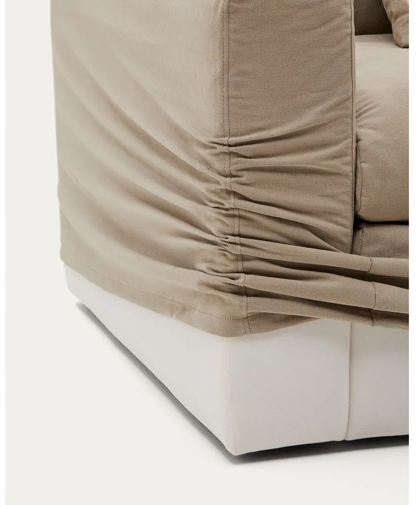 Bézs len fotel Nora – Kave Home