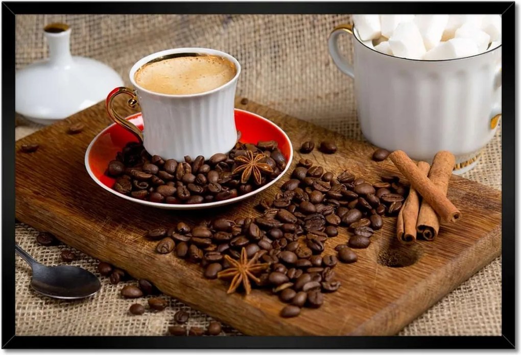 Poszterek keretben 60x40 Kávé a reggelben