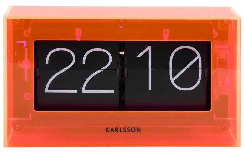 Karlsson 5976OR design fali/asztali billenő óranarancssárga, 21 cm