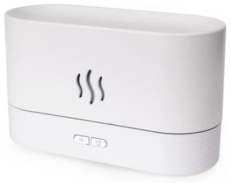 LED RGB ultrahangos aroma diffúzor és párásító, 180 ml, fehér, világítással