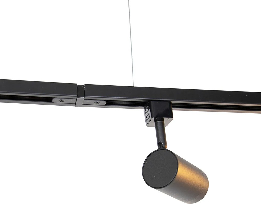 Intelligens fekete függesztett sínrendszer 1 fázisú, 5 Wifi GU10-zel - Iconic Jeana