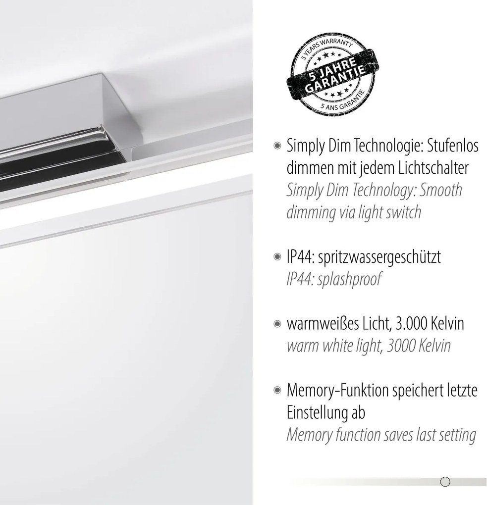 Paul Neuhaus modern tükör világítás timon króm pln9108-17