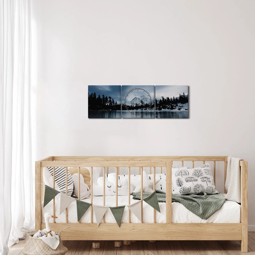 Kép - A befagyott tón (órával) (90x30 cm)