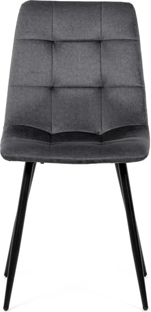 Étkezőszék, szürke, bársony szövet, DCL-X7015 GREY2