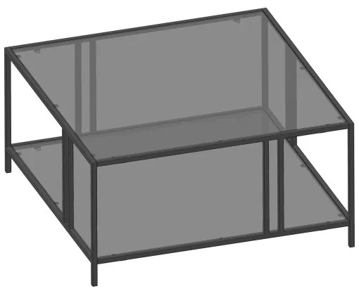 Kávésasztal URANUS 40x80 cm fekete