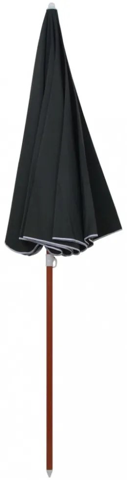 antracitszürke napernyő acélrúddal 240 cm