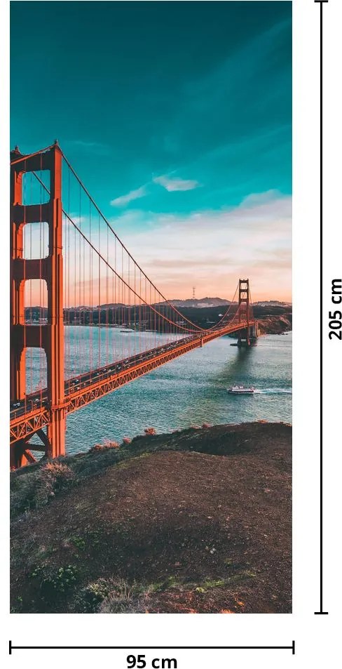 Fotótapéta ajtóra - Golden Gate (95x205cm)