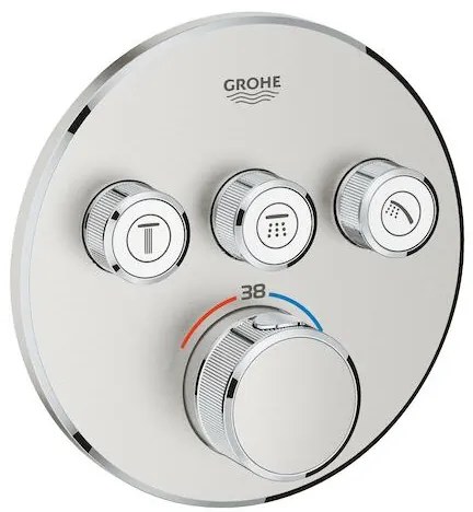 Zuhany csaptelep GROHE Smart Control termosztatikus csapteleppel supersteel 29121DC0