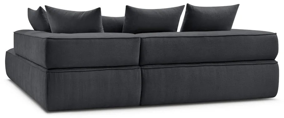 Sötétszürke zsenília sarokkanapé (jobb oldali-L alakú) Whesley – Bobochic Paris