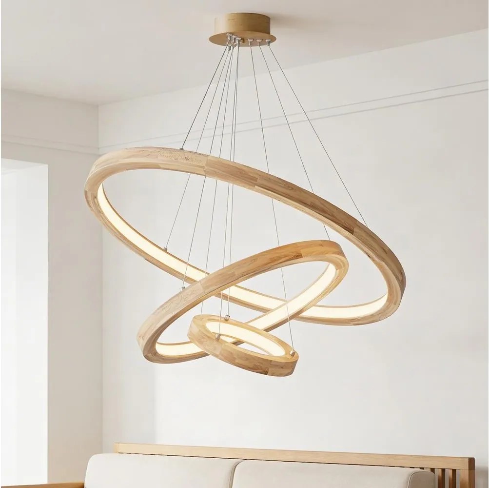 Brilagi - LED csillár kábelen UMEA WOOD LED/45W/230V Ø 60 cm fa