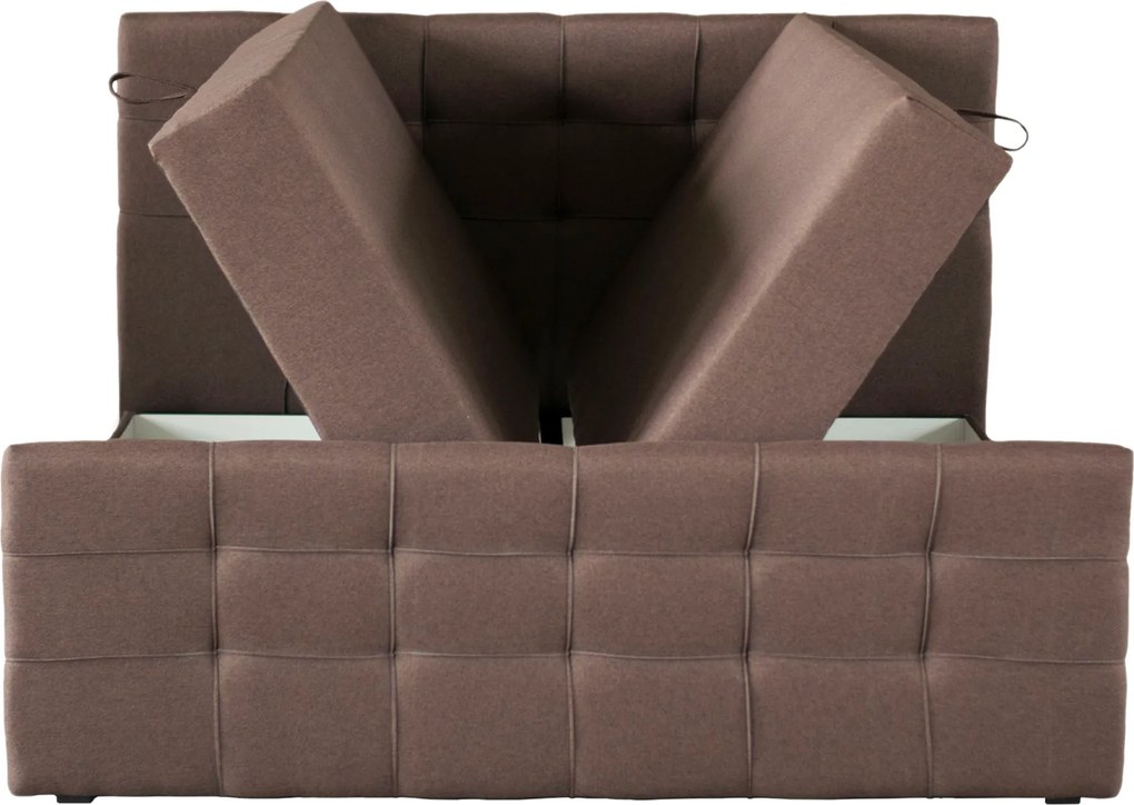 Boxspring ágy, 180x200, barna, BEST