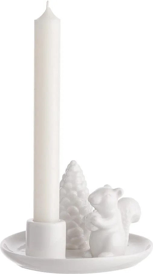 SYLVAN SPIRIT porcelán gyertyatartó, mókus 8cm