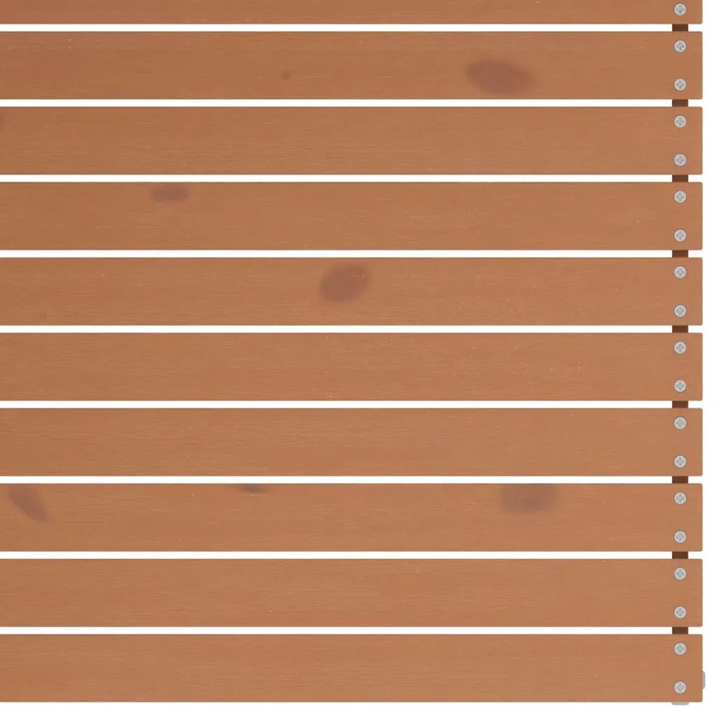 4 db mézbarna tömör fenyőfa kerti középső kanapé