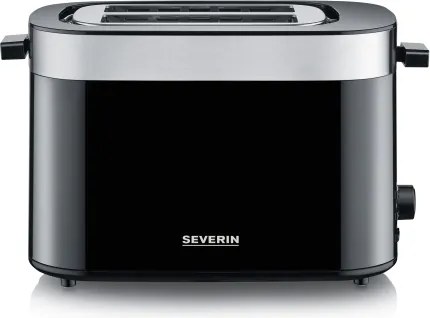 Severin AT 9264 - Kétlyukas kenyérpirító, 800W/230V, rozsdamentes acél/fekete
