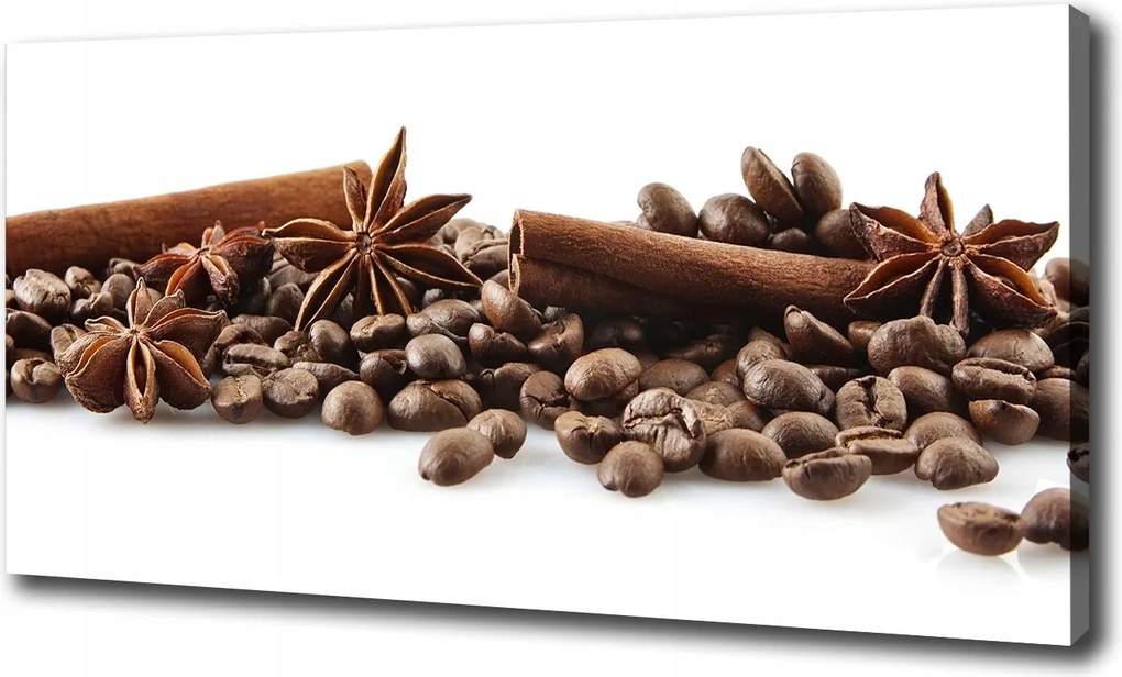 Vászonkép Kávébab fahéj 100x70cm