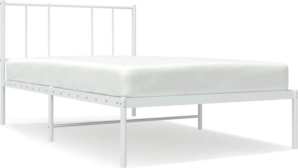 vidaXL fehér fém ágykeret fejtámlával 80x200 cm