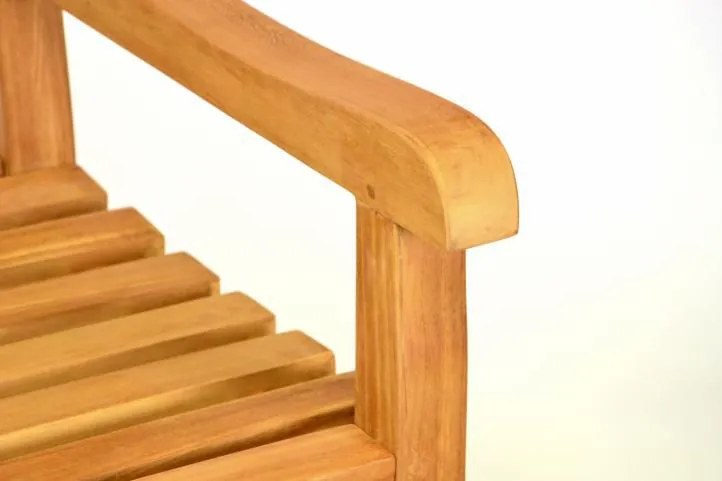 DIVERO Kerti pad masszív 120 cm tíkfa