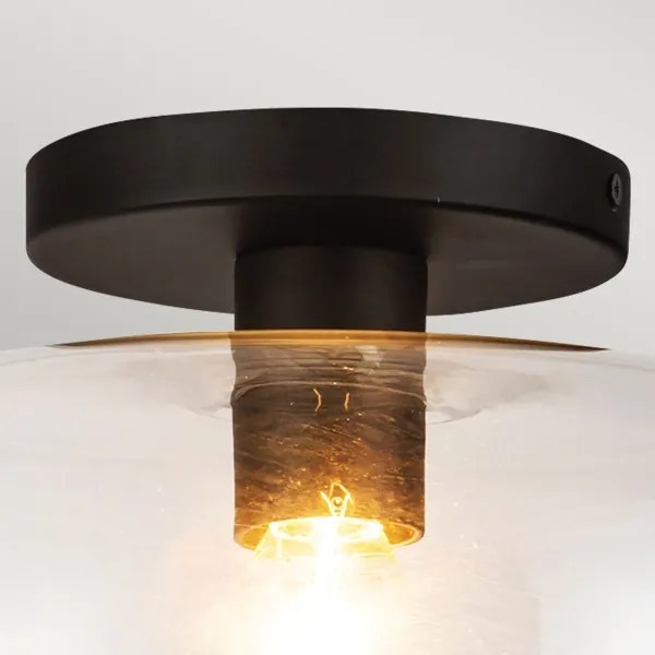 Alora Mood ALM-SYLVIA-SF-BK-CL - Mennyezeti lámpa SYLVIA 1xE27/60W/230V fekete