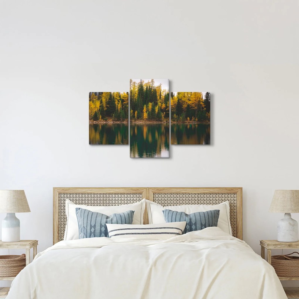 Erdei tó képe (90x60 cm)