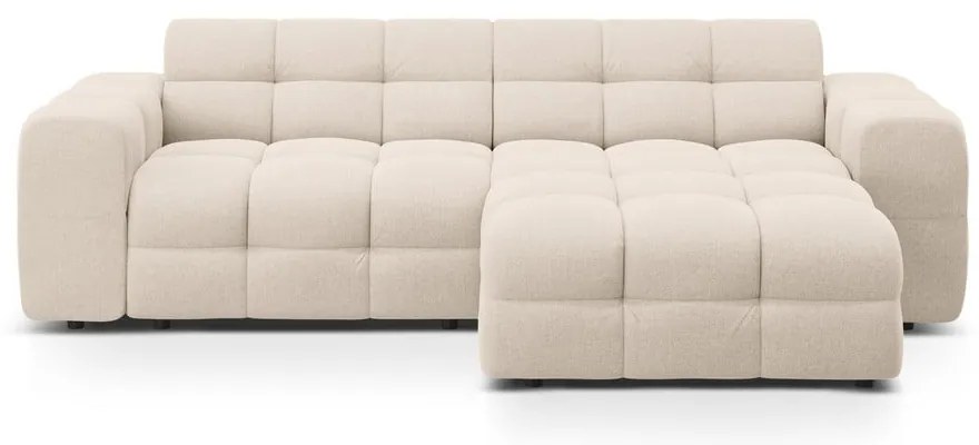 Bézs sarokkanapé (jobb oldali-heverő résszel) Kendal – Micadoni