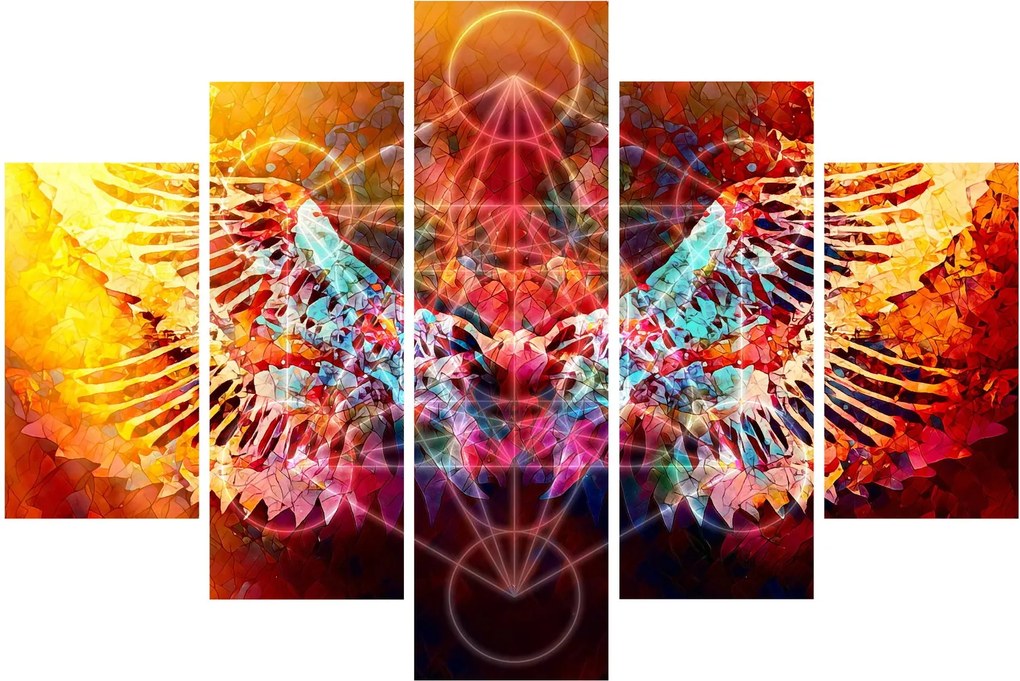 Kép - Merkaba szárnyakkal, absztrakció (150x105 cm)