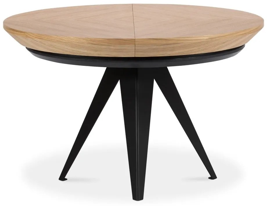 Magnus bővíthető étkezőasztal fekete fémlábakkal, ø 120 cm - Windsor & Co Sofas