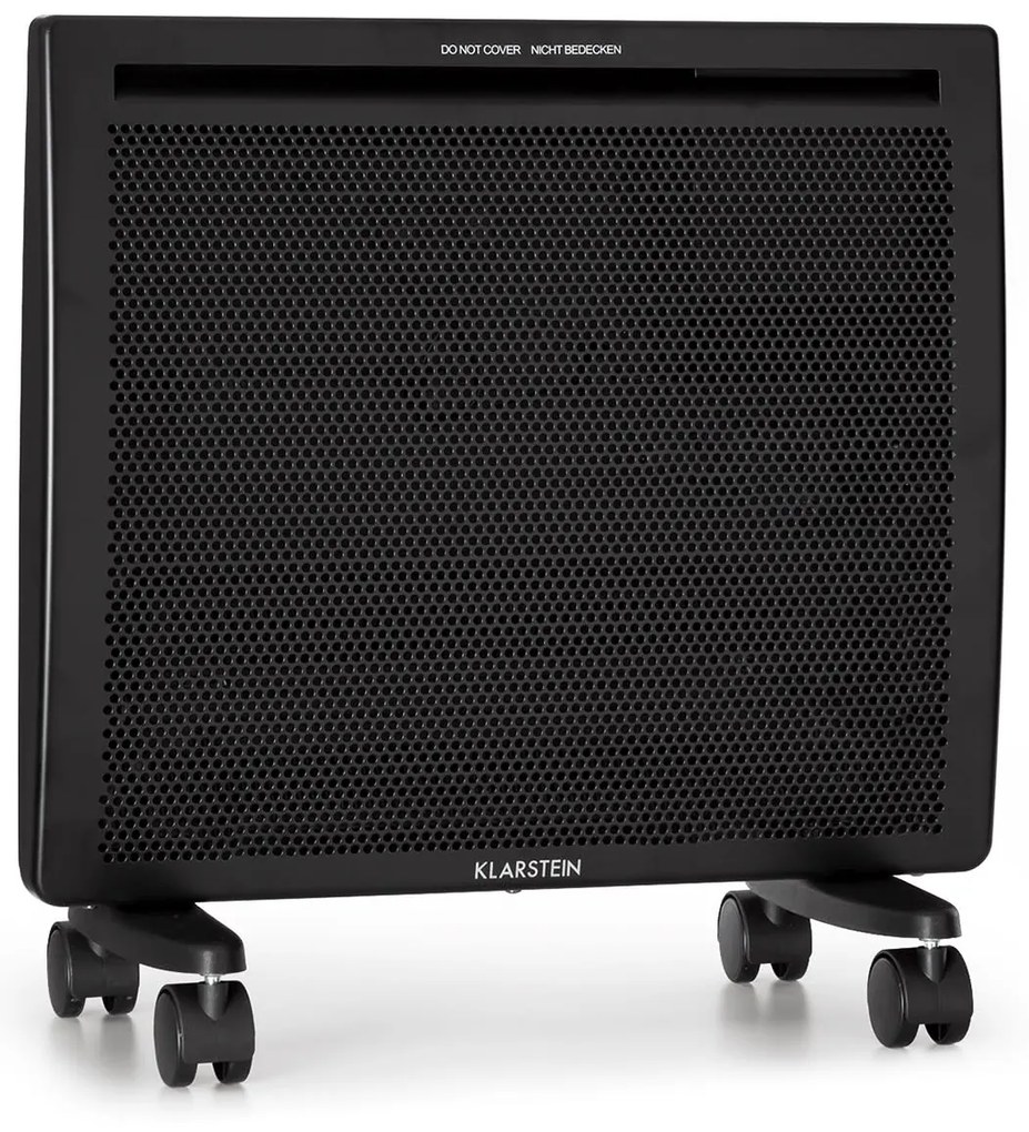Klarstein Hot Spot Slimcurve Double Wave, konvektor, 2 az 1-ben fűtőtest, 1000 W, heti időzítő, fekete